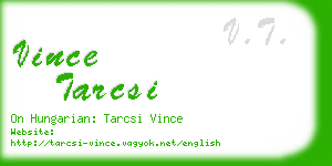 vince tarcsi business card